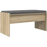 vidaXL Banc d'entrée avec coussin Chêne Sonoma 80 x 38 x 46 cm