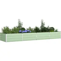 vidaXL Jardinière Vert Pastel 195 X 100 X 45 Cm Acier Galvanisé