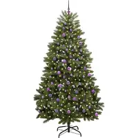 vidaXL Sapin de Noël artificiel avec 300 LED Vert 240 cm PVC et métal
