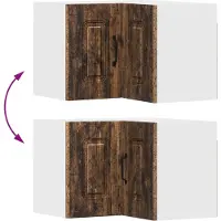 vidaXL Façade de lave-vaisselle Kalmar, bois vieilli, 57 x 57 x 40 cm