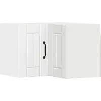 vidaXL Armoire d'angle murale LUCCA, blanche, 57 x 57 x 40 cm, aggloméré