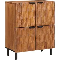 vidaXL Buffet avec rangements, finition brun acacia, 60 x 33 x 75 cm