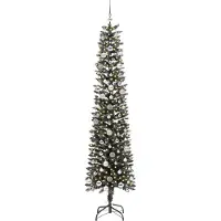 vidaXL Sapin de Noël artificiel Vert 240 cm PVC, plastique et acier