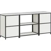 vidaXL Ensemble de rangement pour la cuisine HATTEM, 3 pièces, blanc