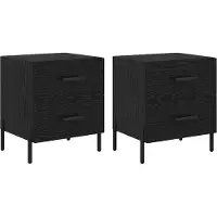vidaXL Cabinet de chevet 2 pcs Chêne noir 40 x 35 x 47.5 cm