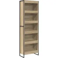 vidaXL Bibliothèque 2 Pcs Sonoma 80 X 30 X 155 Cm Bois D'ingénierie