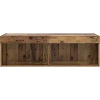 vidaXL Ensemble meuble TV avec LED, bois recyclé, 100 x 30 x 30 cm, aggloméré