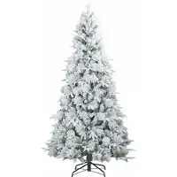 vidaXL Sapin de Noël artificiel à branches pliantes, duveteux de neige