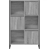 vidaXL Bibliothèque Gris Sonoma 68 x 30 x 108.5 cm Bois d'ingénierie