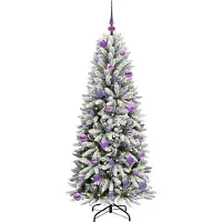 vidaXL Sapin de Noël artificiel avec 150 LED Blanc 63 x 63 x 150 cm