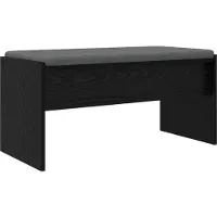 vidaXL Banc D'entrée Avec Coussin Chêne Noir 80 X 38 X 46 Cm