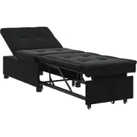 vidaXL Canapé-lit noir 194 x 67 x 82 cm velours