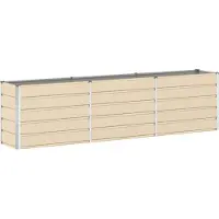 vidaXL Jardinière Ivoire 480 X 50 X 45 Cm Acier Galvanisé