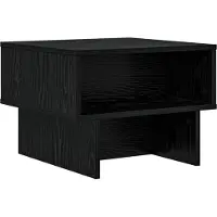 vidaXL Table basse noire imitation chêne 48 x 46 x 35 cm Bois composite
