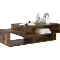 vidaXL Table basse Chêne fumé 105 x 50 x 32,5 cm Bois composite