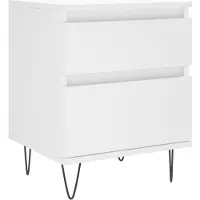 vidaXL Table de chevet Blanc 40x35x50 cm Bois d?ingénierie