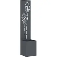 vidaXL Toile pare-vue jardin Floral Anthracite 32 x 140 cm