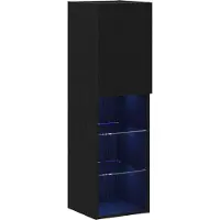 vidaXL Ensemble de meubles TV , 30,5 x 30 x 102 cm, noir, imitation chêne