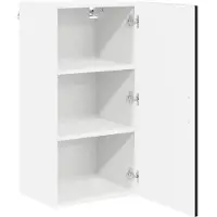 vidaXL Armoire murale LUCCA, noire, 40 x 31 x 80 cm, aggloméré
