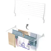 Foxydry Fold - Séchoir à linge mural pliable en aluminium, moderne et robuste