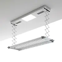 Foxydry Séchoir à linge électrique au plafond avec télécommande, 122 cm - PRO
