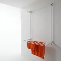 Foxydry Wall 88 cm blanc – Étendoir à linge mural pliable, adapté à l’extérieur et résistant à la corrosion