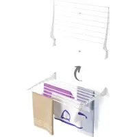 Foxydry Fold - Séchoir à linge mural peu encombrant en aluminium