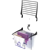 Foxydry Séchoir à linge mural, pliable et peu encombrant - Fold 60 cm Noir