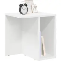 vidaXL Table d'appoint Blanc 37 x 32 x 40 cm Bois d'ingénierie