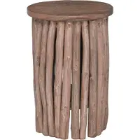 vidaXL Tabouret Naturel 30 x 30 x 45 cm Bois de teck massif