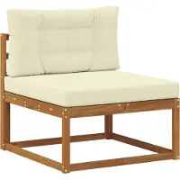 vidaXL Ensemble de canapés d'extérieur avec coussins 8 pièces Nature et Crème