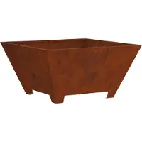 vidaXL Foyer brun 60 x 60 x 30 cm Acier résistant aux intempéries