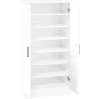 vidaXL Armoire à chaussure Blanc brillant 55x35x108 cm Bois ingénierie