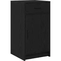vidaXL Buffet noir aspect chêne 40 x 40,5 x 75 cm en aggloméré
