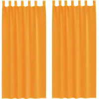 vidaXL Voile Rideaux avec passants 2 pcs. Orange 140x225 cm
