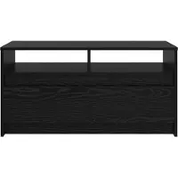 vidaXL Table basse noire imitation chêne 90 x 50 x 45 cm Bois composite