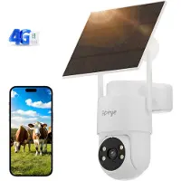 HDeye Caméra de sécurité SP3 4MP 4G avec PIR et audio bidirectionnel – batterie d'une autonomie de 3 mois, détection IA, IP65 pour une utilisation en extérieur