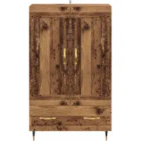 vidaXL Highboard vieux bois 69,5 x 31 x 115 cm Bois composite