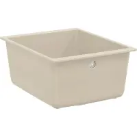 vidaXL Lavabo, 80 % quartz et 20 % résine, 370 x 460 mm, beige