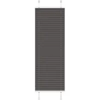vidaXL Store plissé noir 45x100 cm largeur du tissu 44,4 cm polyester