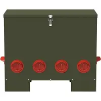 vidaXL Nourrisseur pour poules 2 pcs vert olive 60,5 x 29 x 51 cm
