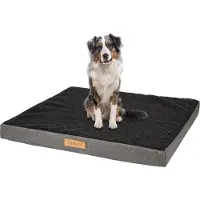 Dogeste Matelas orthopédique pour chien 100x90 cm taille XXL – gris-noir