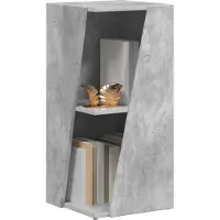vidaXL Étagère latérale en béton gris 33 x 32 x 70,5 cm Matériau dérivé du bois