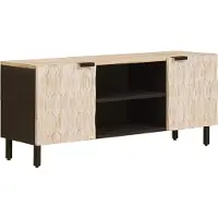 vidaXL Meuble TV avec porte Blanc lavé 105 x 33 x 46 cm