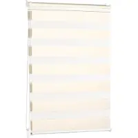 Everbrent Blumtal Store double 90 x 130 - 155cm - store à enroulement Klemmfix, stores pour fenêtres sans percer, store à enroulement pour fenêtres & portes, ivoire