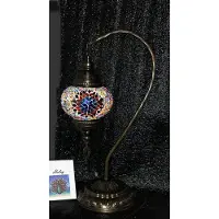 Halay Magnifique lampe de table artisanale avec mosaïque turque Ambiance orientale Lampe de nuit modèle arc
