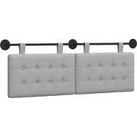 vidaXL Tête de lit suspendue en tissu gris nuage