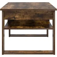 vidaXL Table basse en bois imitation chêne fumé, 96 x 54 x 44 cm
