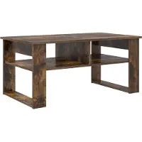 vidaXL Table basse Chêne fumé 96 x 54 x 44 cm Bois composite