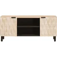 vidaXL : Meuble TV, finition blanche vieillie, 105 x 33 x 46 cm
